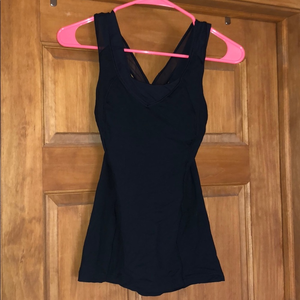 Black Lululemon Workout Tank